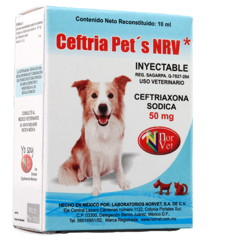 Ceftria Pets NRV 50 mg 10 ml (Ceftriaxona)